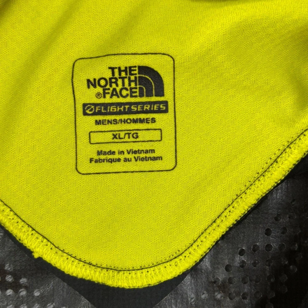 The North Face Flight Series Mens XL Running Jacket Grey Neon Yellow Full Zip